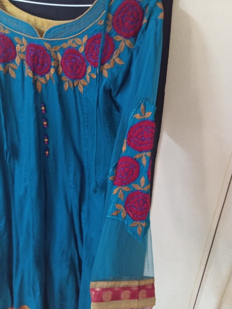 blue teal dress - 2