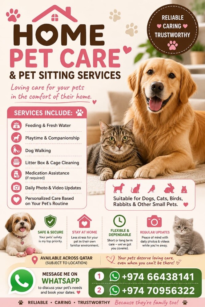 HOME PET CARE AND PET SITTING - 1
