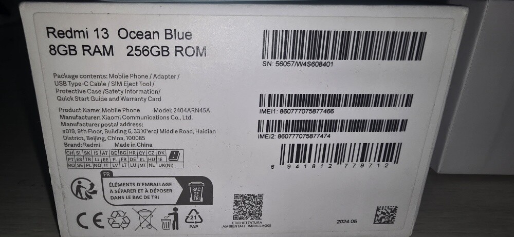 XIAOMI REDMI 13 8/8GB RAM 256 - 7