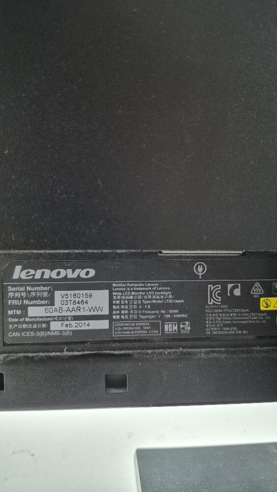 Lenovo ThinkVision LT2013s 19.5"LED - 3