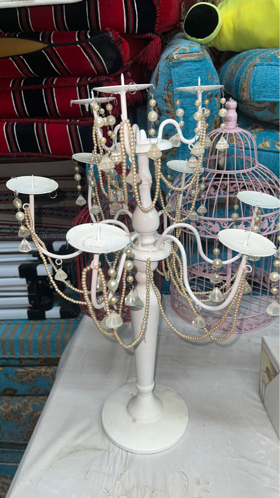 حامل شموع ابيض - 1