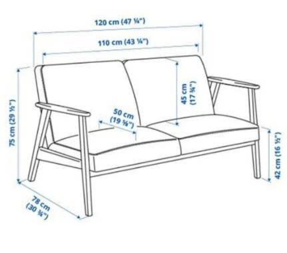 ikea 2 seats sofa - 2