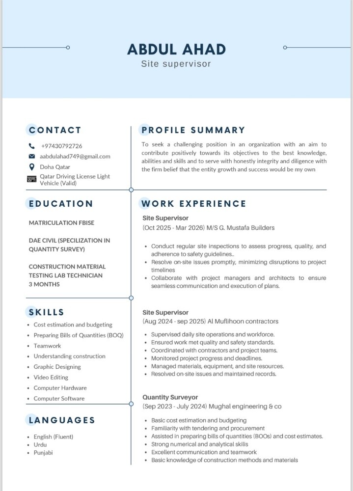 civil foreman job - 1