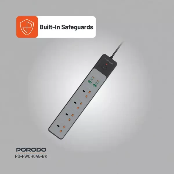 Porodo 4AC 65W 3000W Power Strip - 2