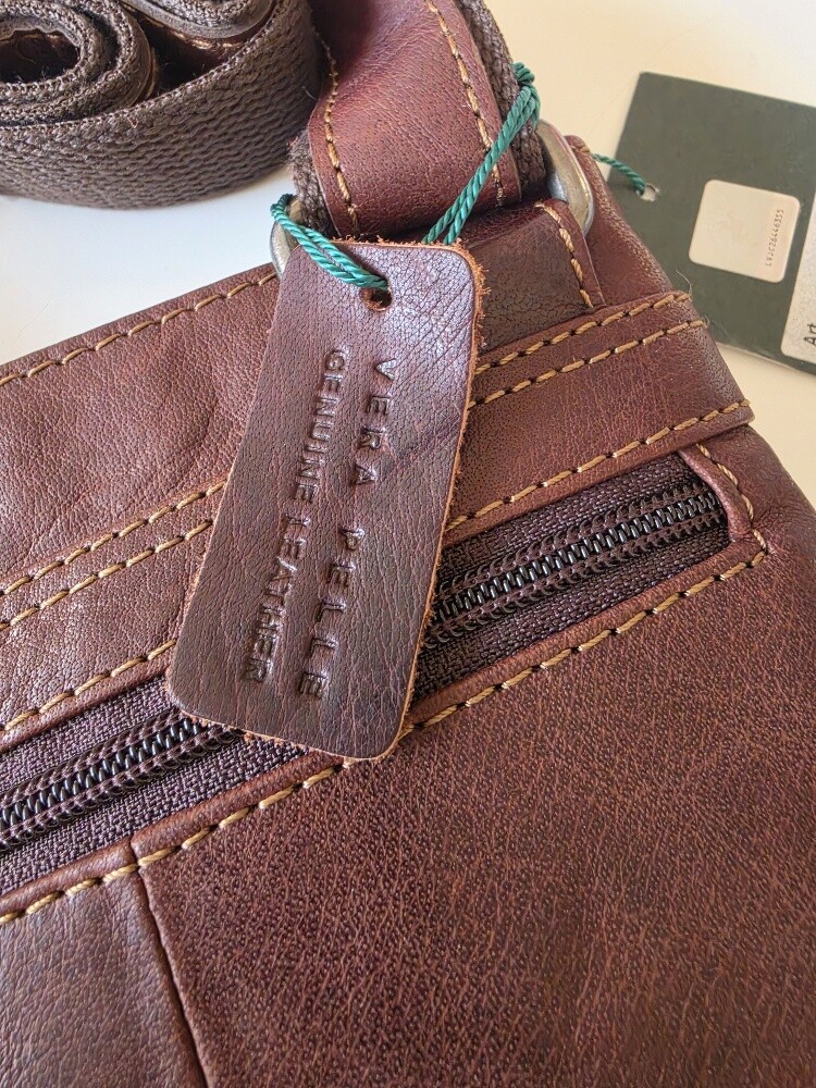 good gift genuine leather Men bag - 7