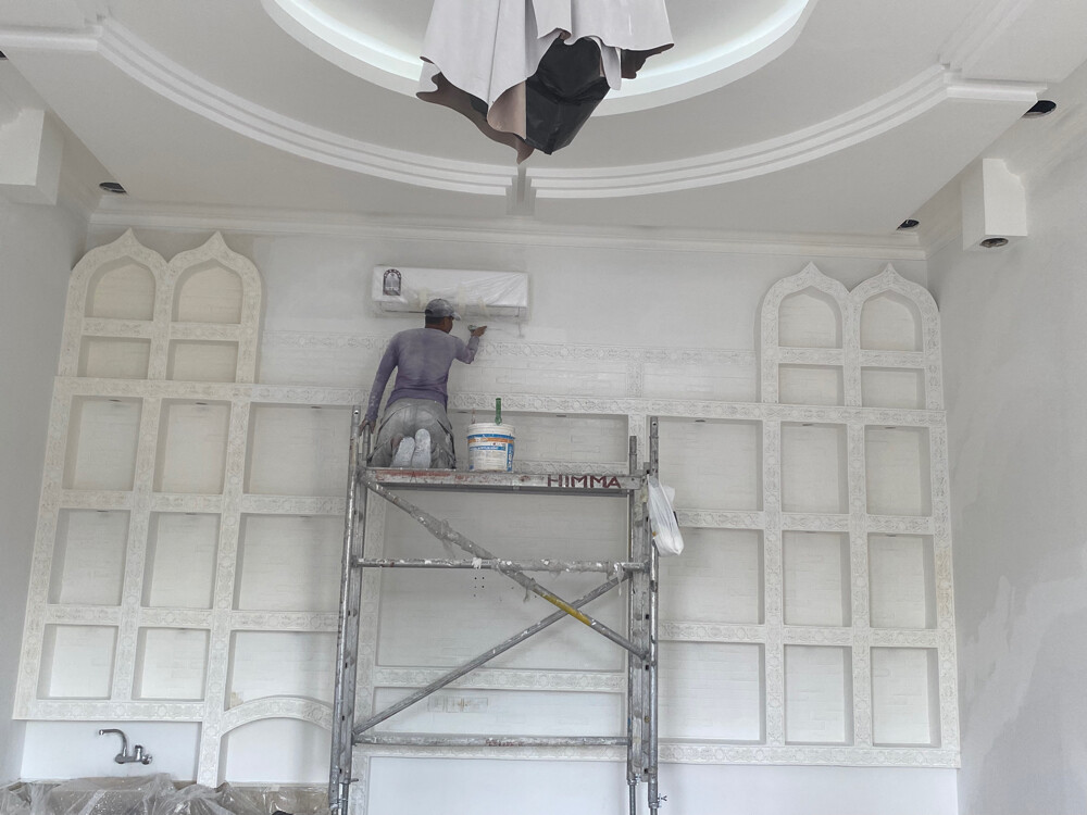 gypsum board and paint work, - 9