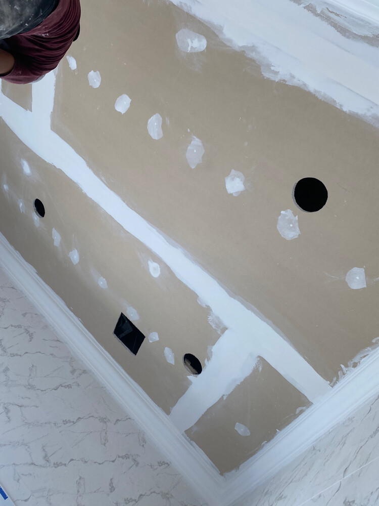 gypsum board and paint work, - 17