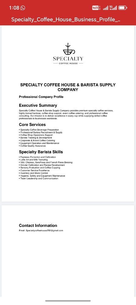 Specialty Barista Supply - 1