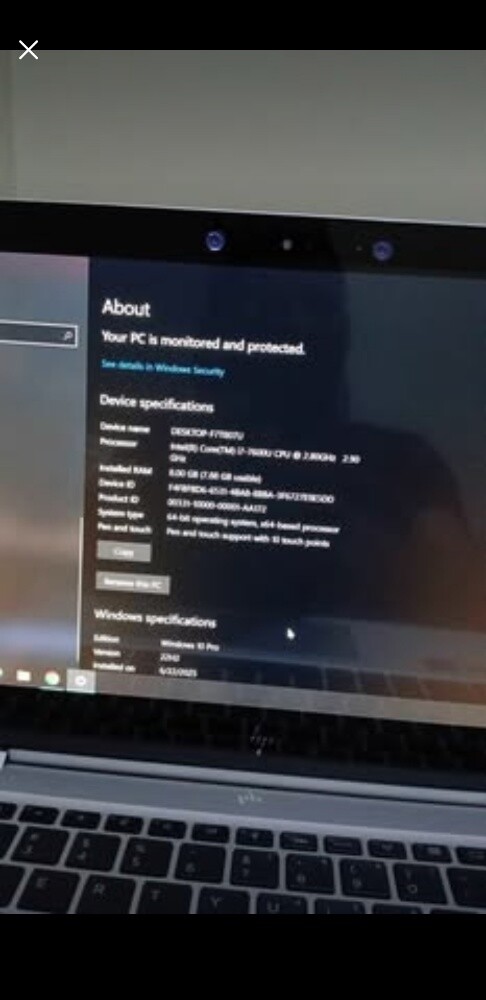 HP LAPTOP CORE i7-7600U CPU@2.80GHz - 3