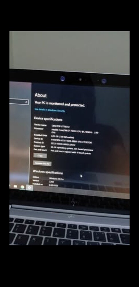 HP LAPTOP CORE i7-7600U CPU@2.80GHz - 4