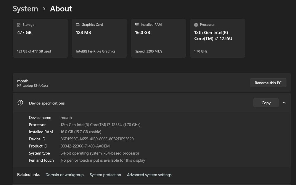 HP laptop for slae - 13