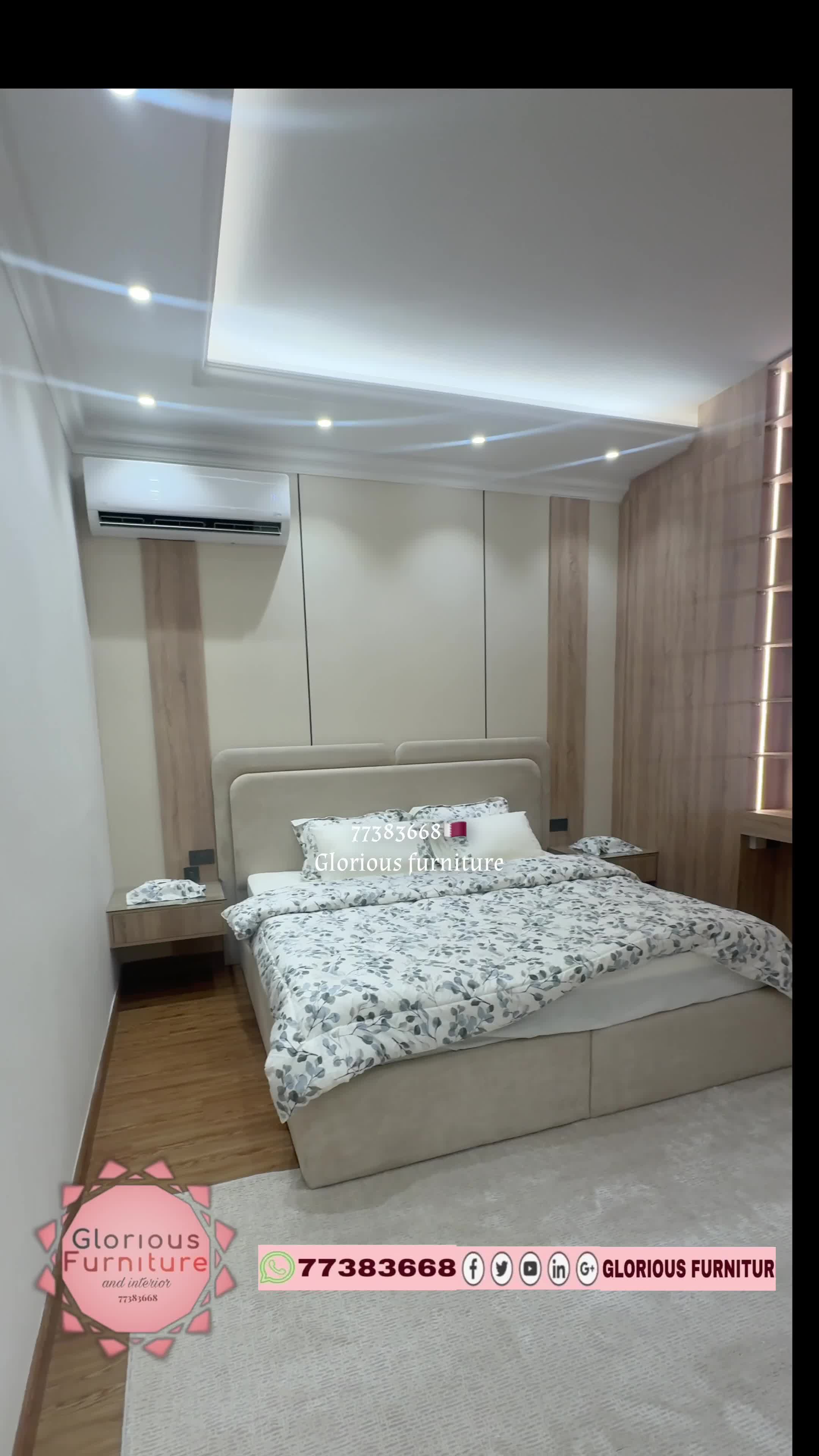 Bedroom, wardrobe, tv design, bed - 11