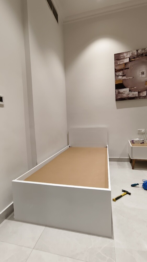 Bed, mattress, cabinet available - 21