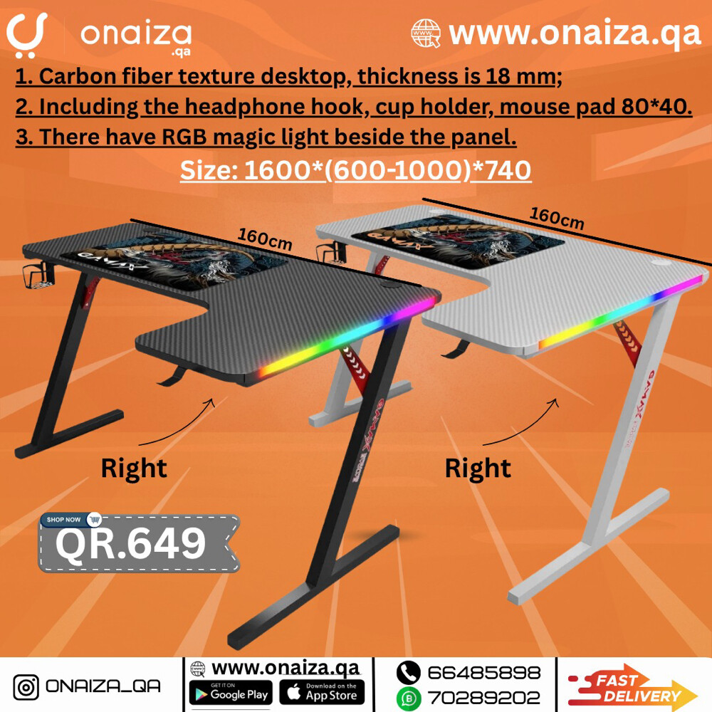 gaming desk L shape 160cm - 3