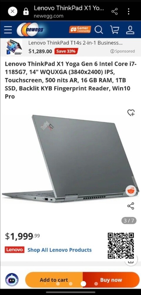 4K UHD+ X1 Yoga Gen 6 - 5