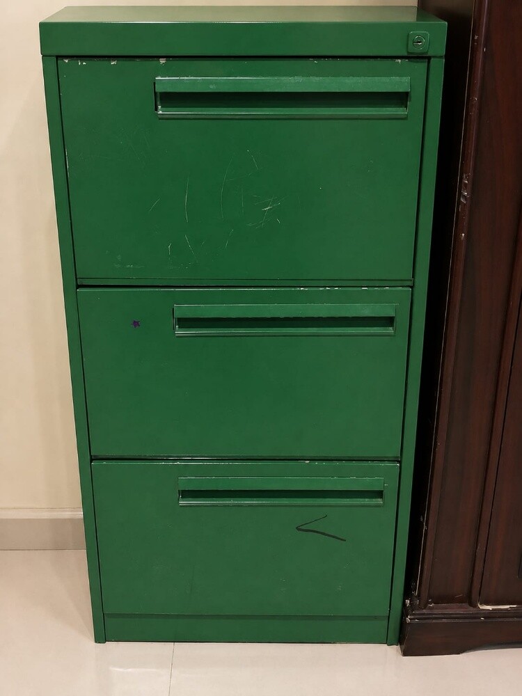 GREEN STEEL CABINET FOR URGENT SALE - 1