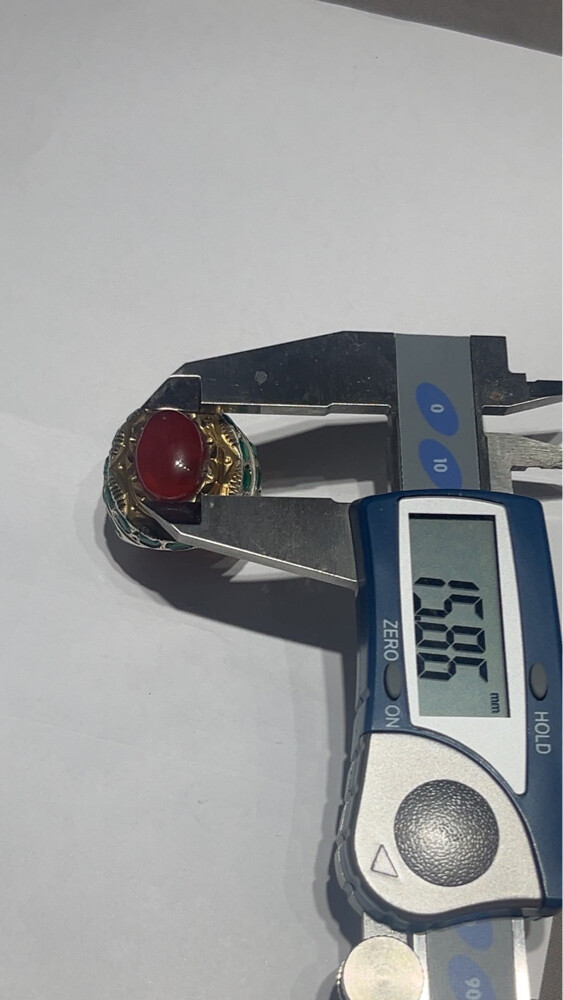 خاتم عقيق كبدي - 5