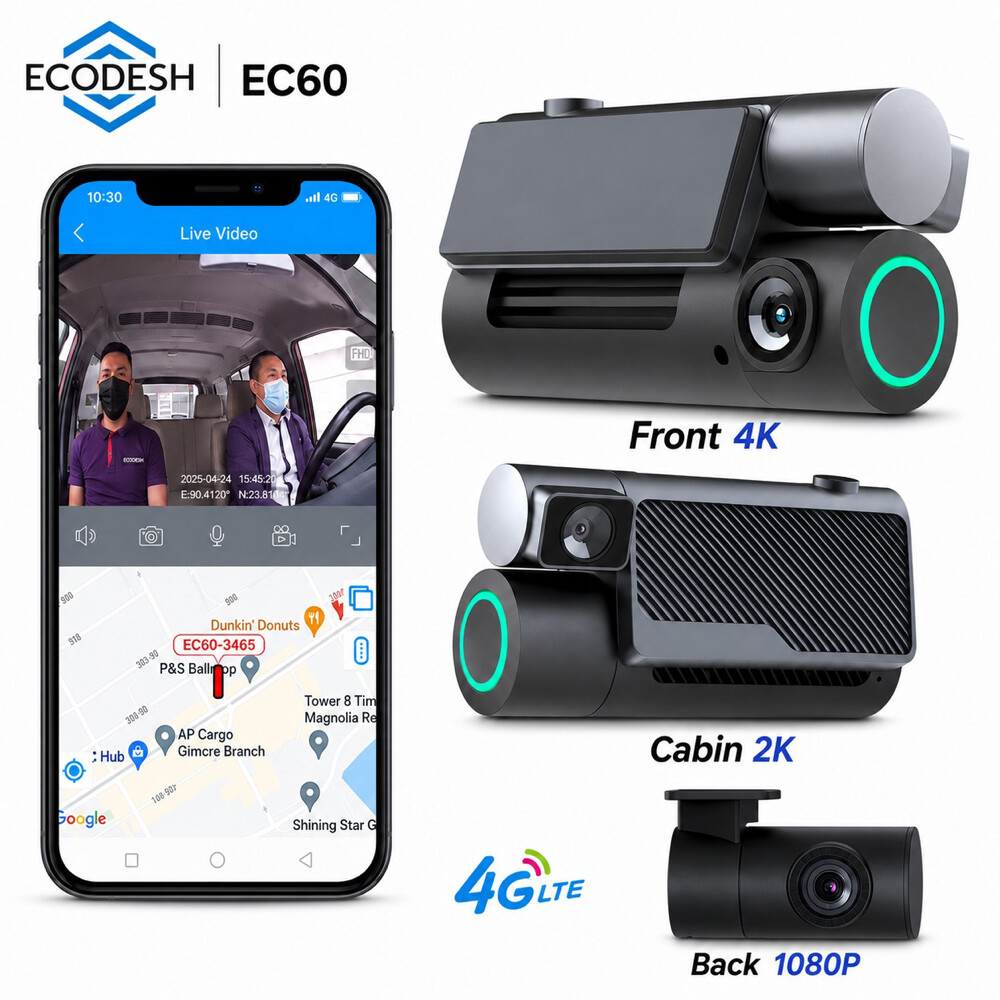 3 CHANNELS DASH CAM - 4