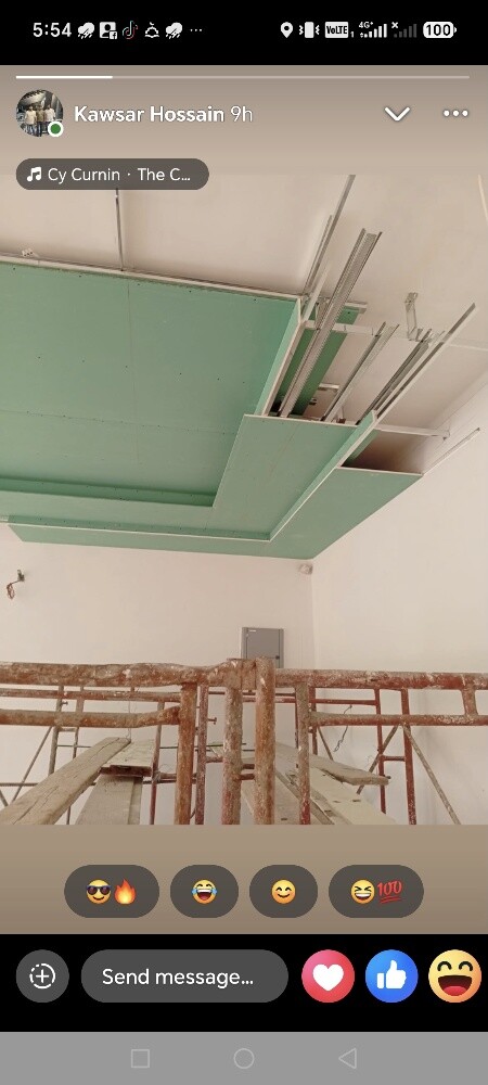 gypsum paint tiles setting - 29