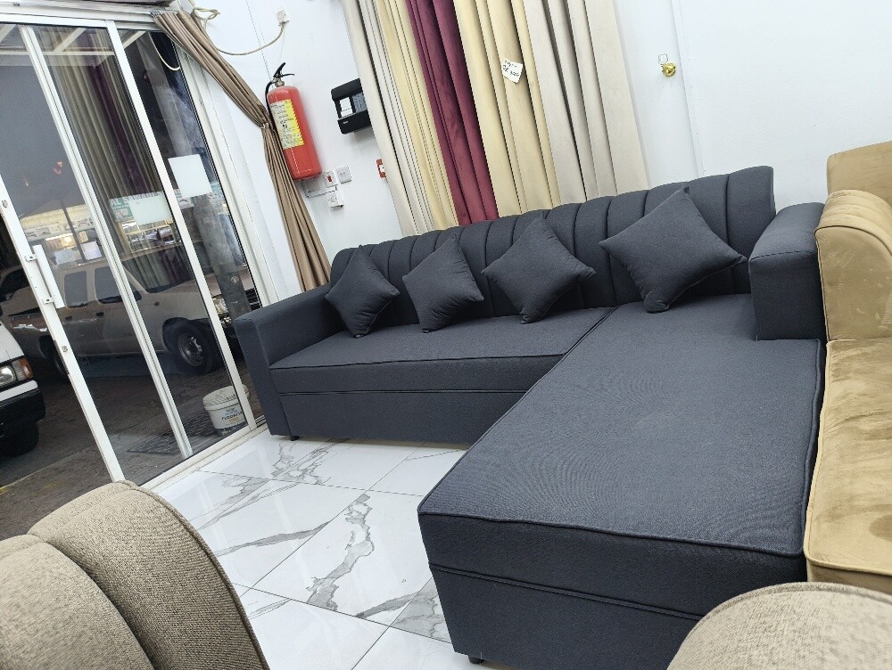 black gray  L ship sofa seal - 5