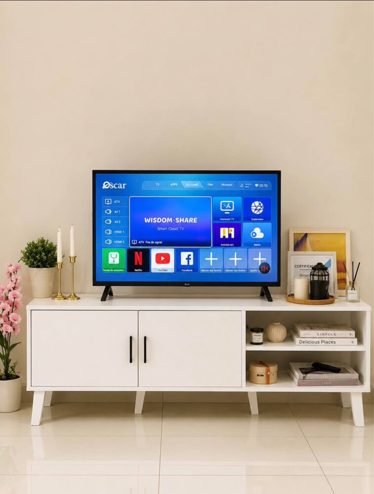 TV, TV Table, Table & chair beside - 2
