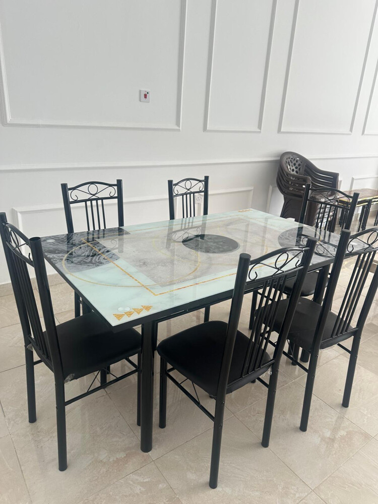 Dining table with 6 chairs - 1
