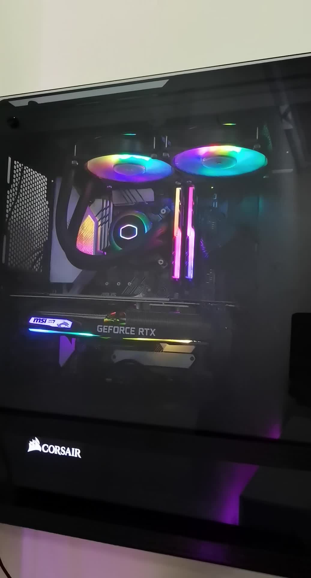 Gaming PC setup ASUS monitor - 5