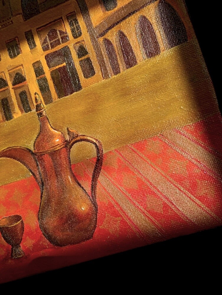 لوحة تراثية قطرية فاخرة - 6