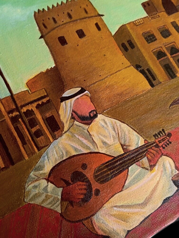 لوحة تراثية قطرية فاخرة - 3