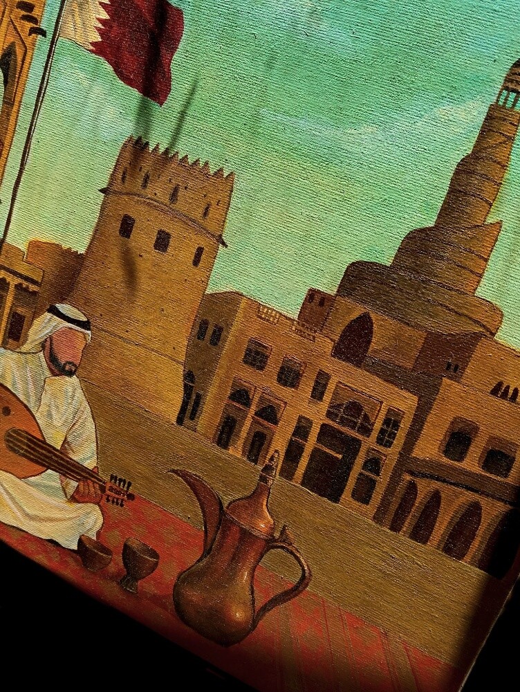 لوحة تراثية قطرية فاخرة - 5