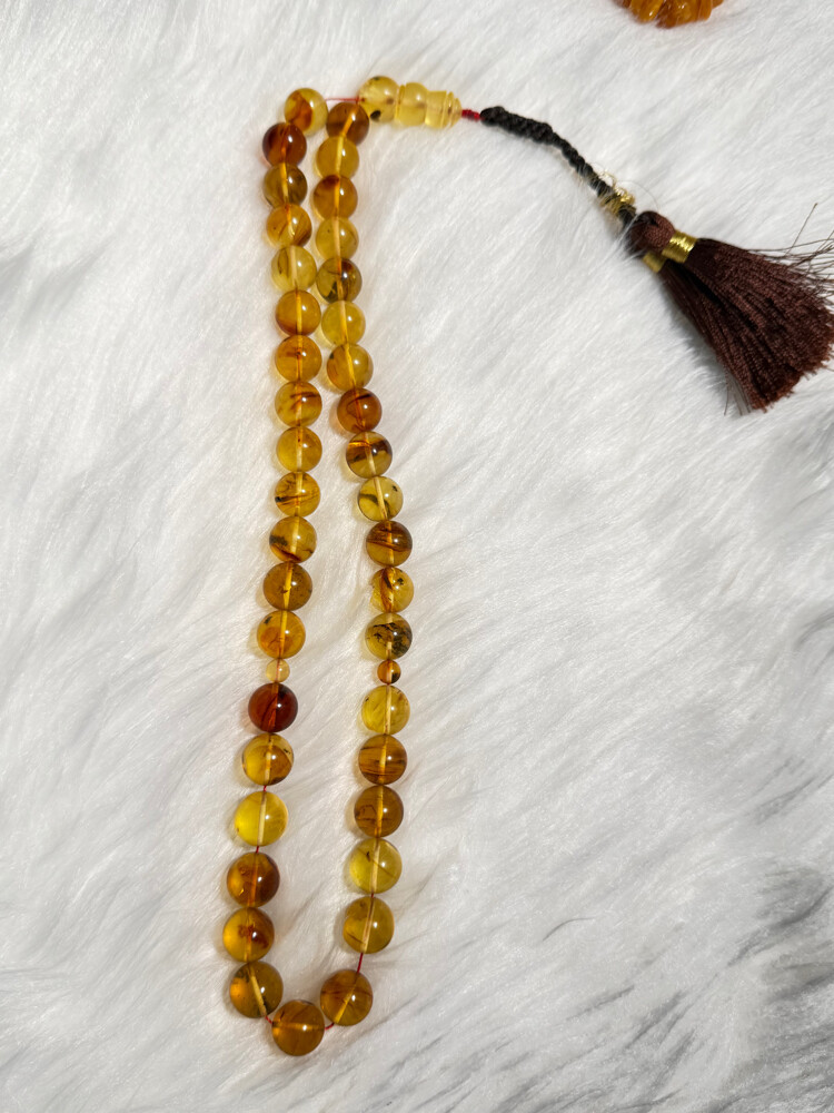 Natural Baltic Amber insect Misbaha - 1