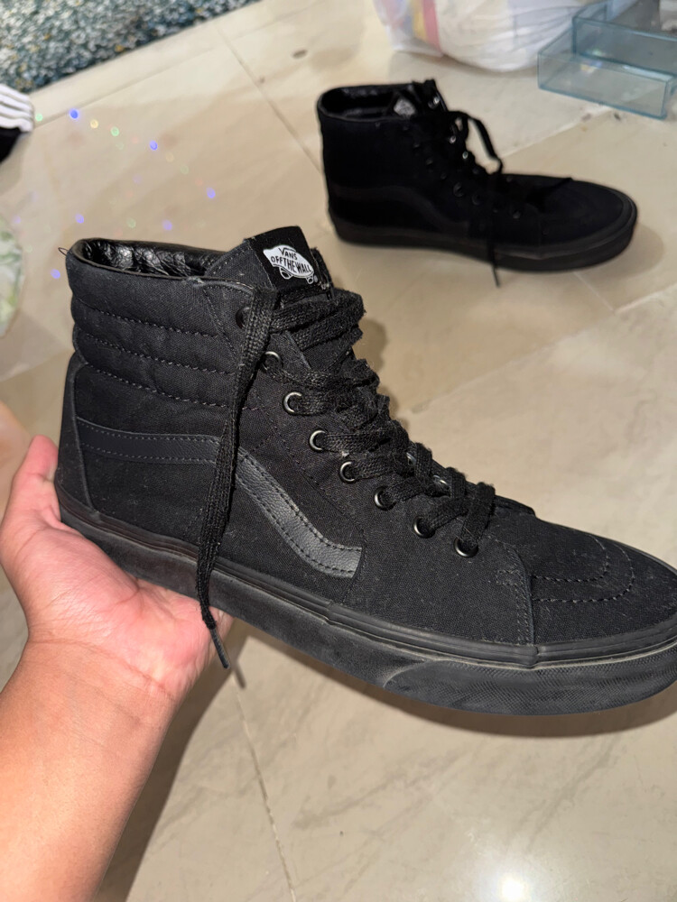 all black VANS size 43 - 3
