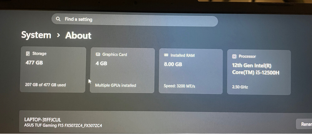 Asus F15 Gaming Laptop  - 6