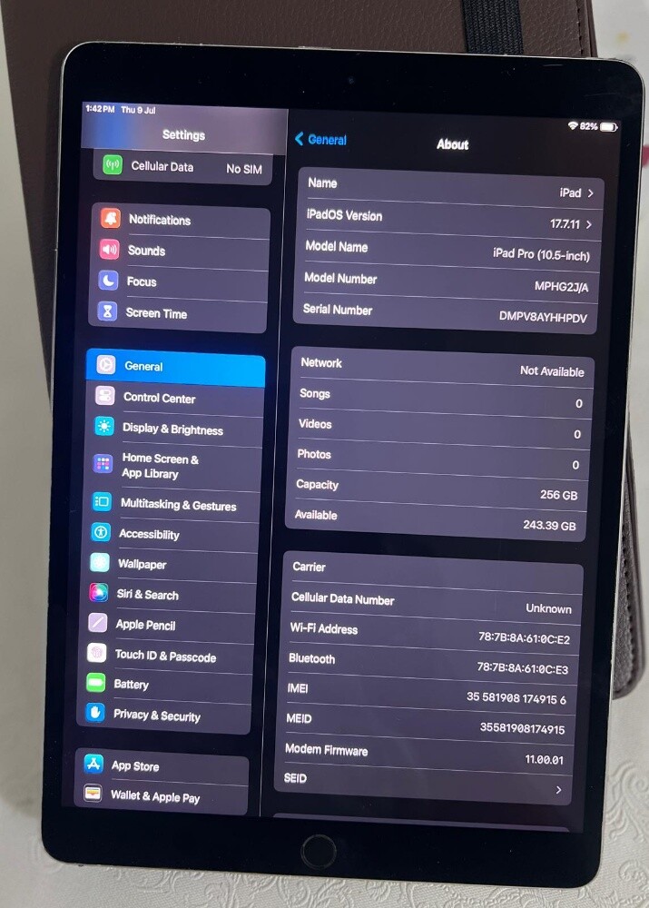 ipad pro-10.5"/256gb/Wifi - 3