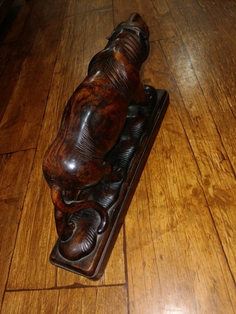 wood tiger antique - 4