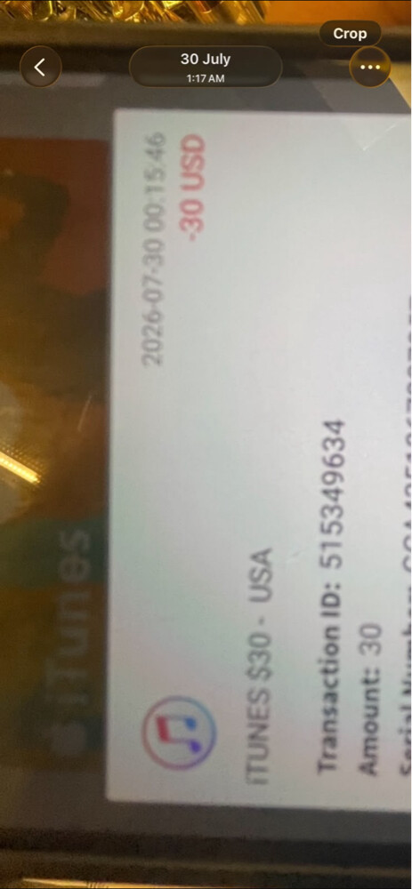 itunes card 30$ - 1