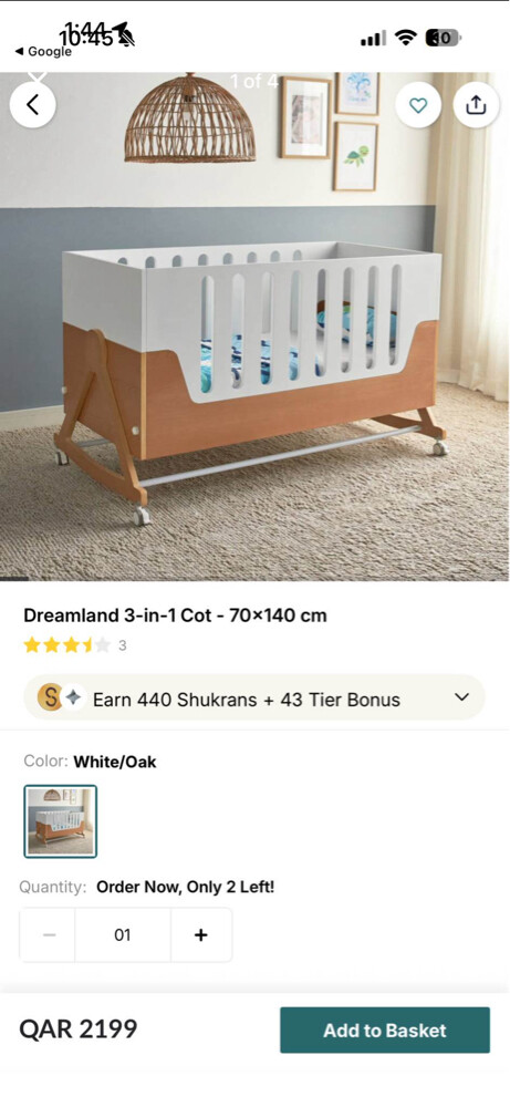 baby crib 3 in one - 1