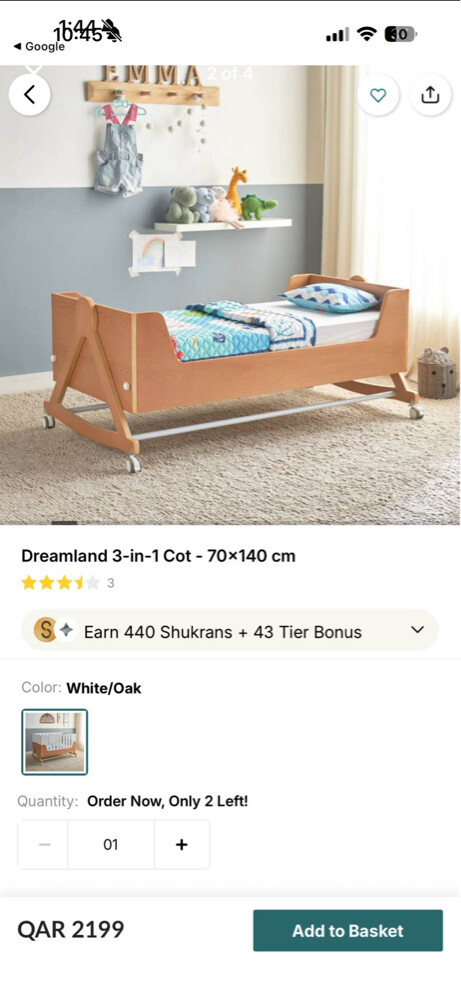 baby crib 3 in one - 2