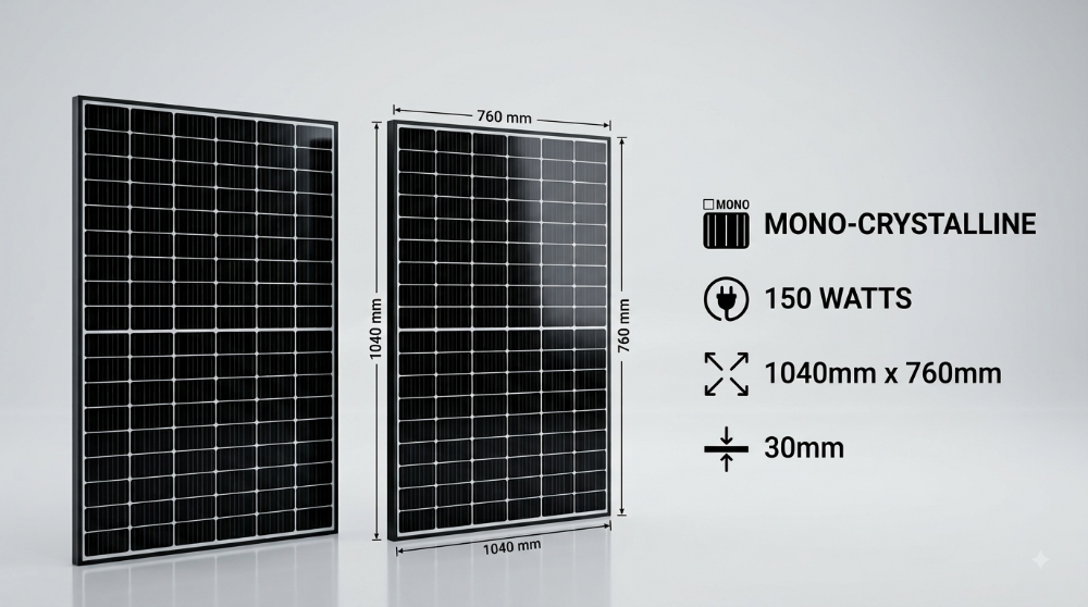 solar panels 150w each - 1
