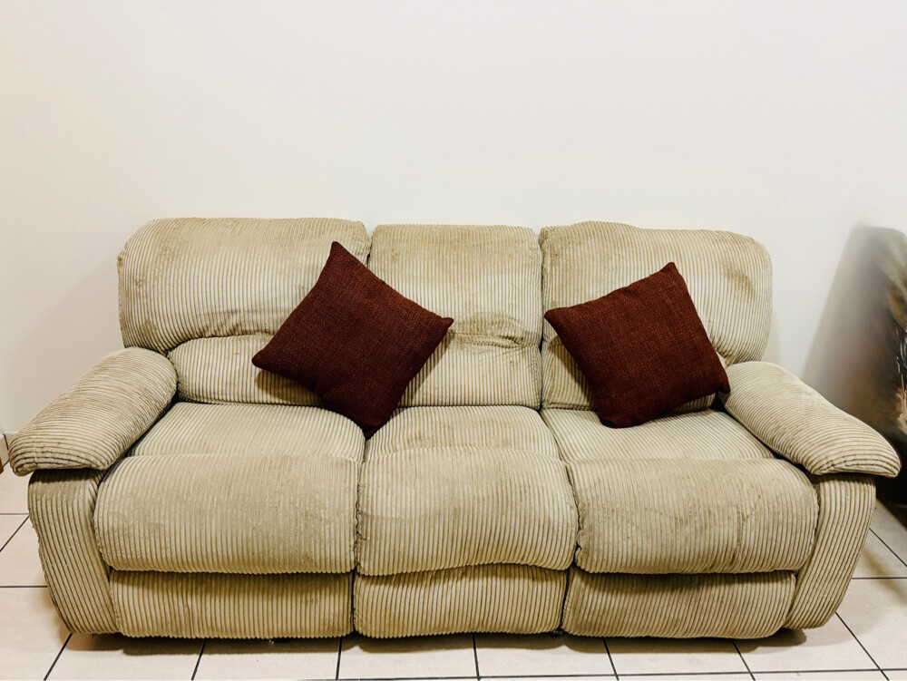 Home Cen 3 Seater Recliner Sofa  - 1