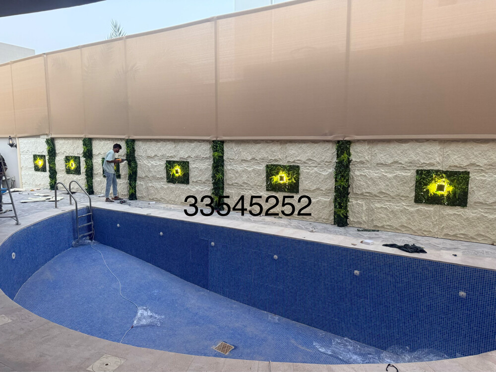 ديكورات خارجية بديل خشب وعشب - 7