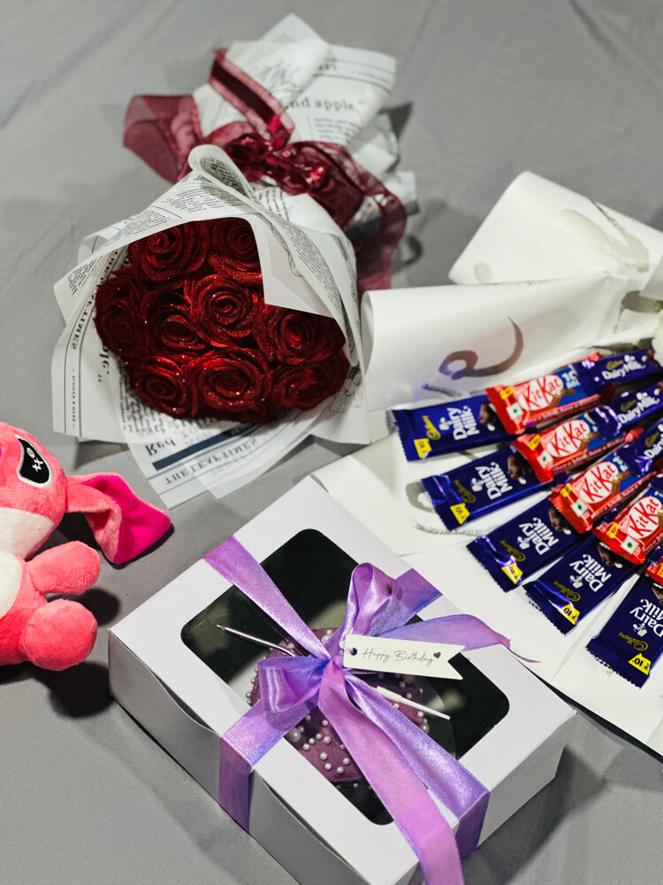 flower bouquet and chocolate bouque - 7
