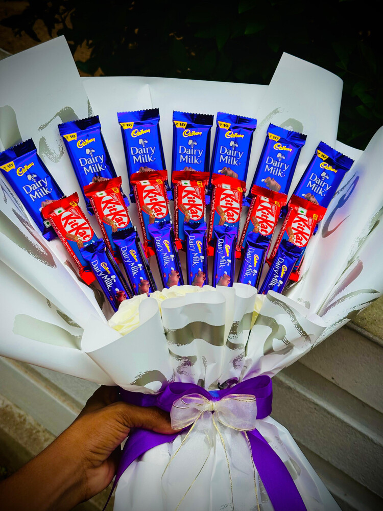 flower bouquet and chocolate bouque - 6