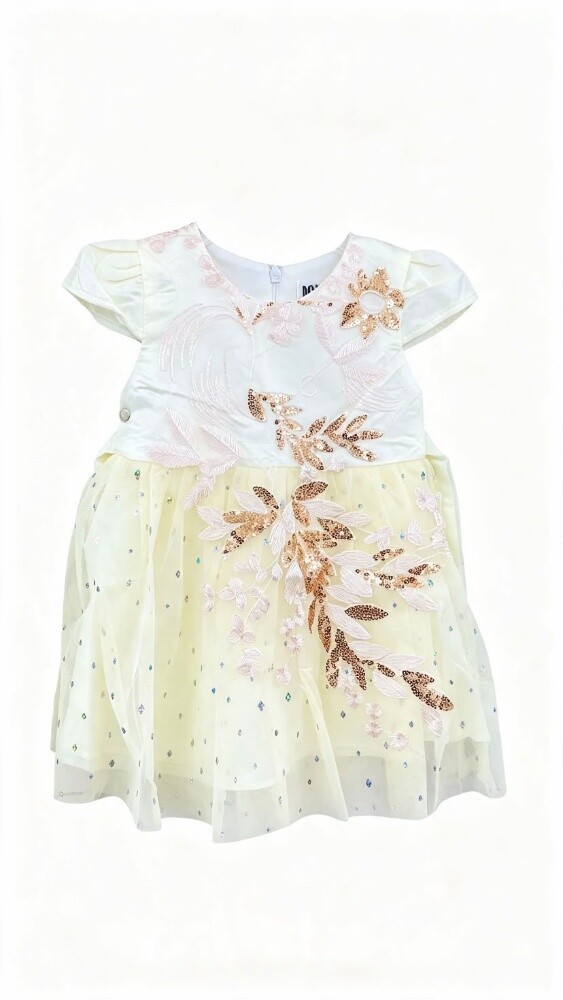 Pink Floral Sequin Party Dress - 2