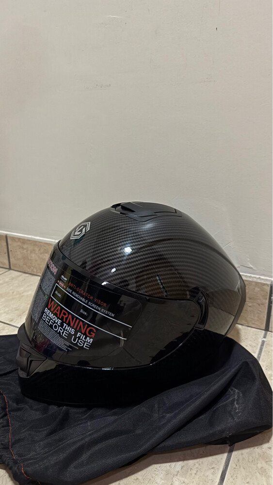 small full black helmet - 1