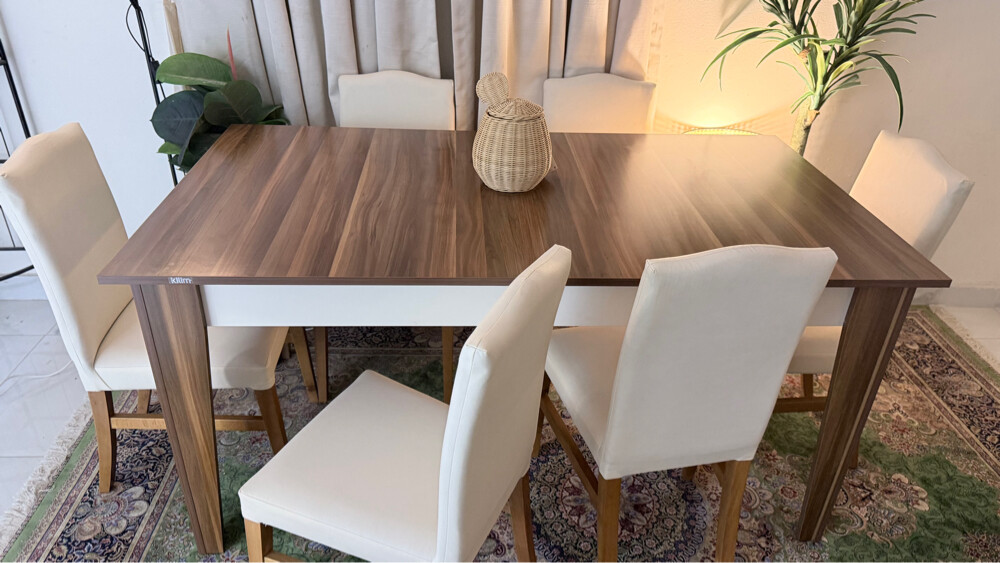 New dining table with 6 chair  - 9