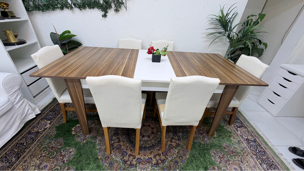 New dining table with 6 chair  - 8