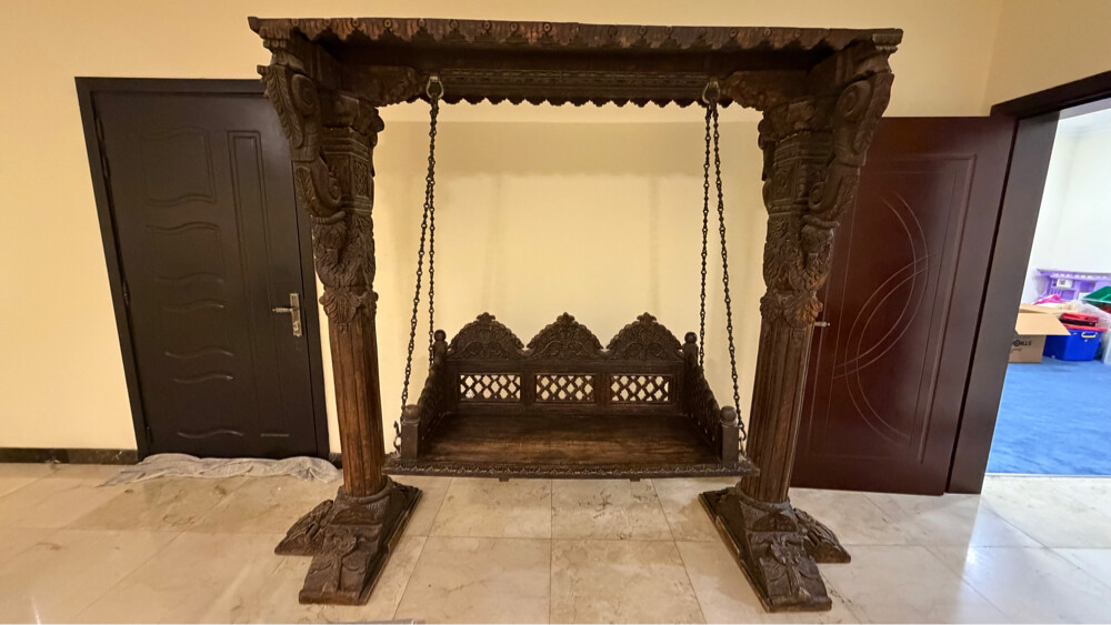 Indian hand crafted indoor swing, - 2