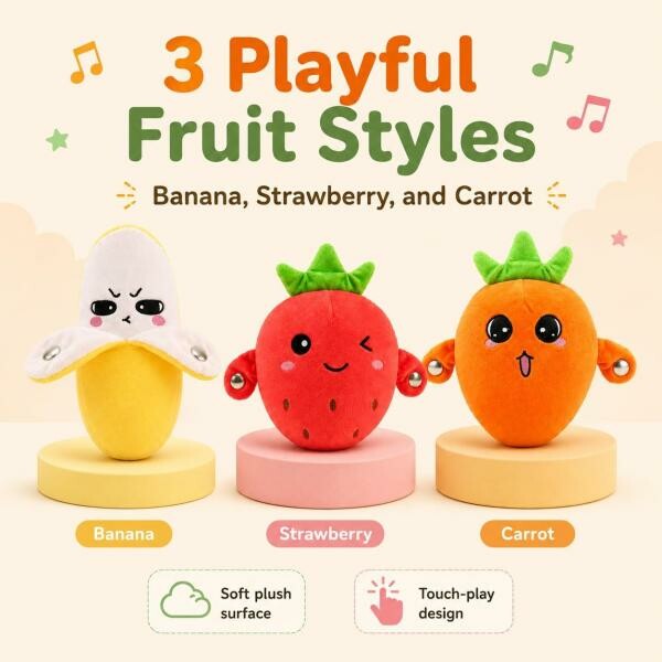 Interactive Musical Fruit Plush Toy - 3