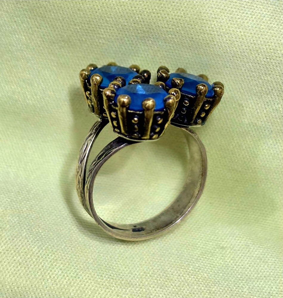 3 Silver Turkish Lady's Rings - 7